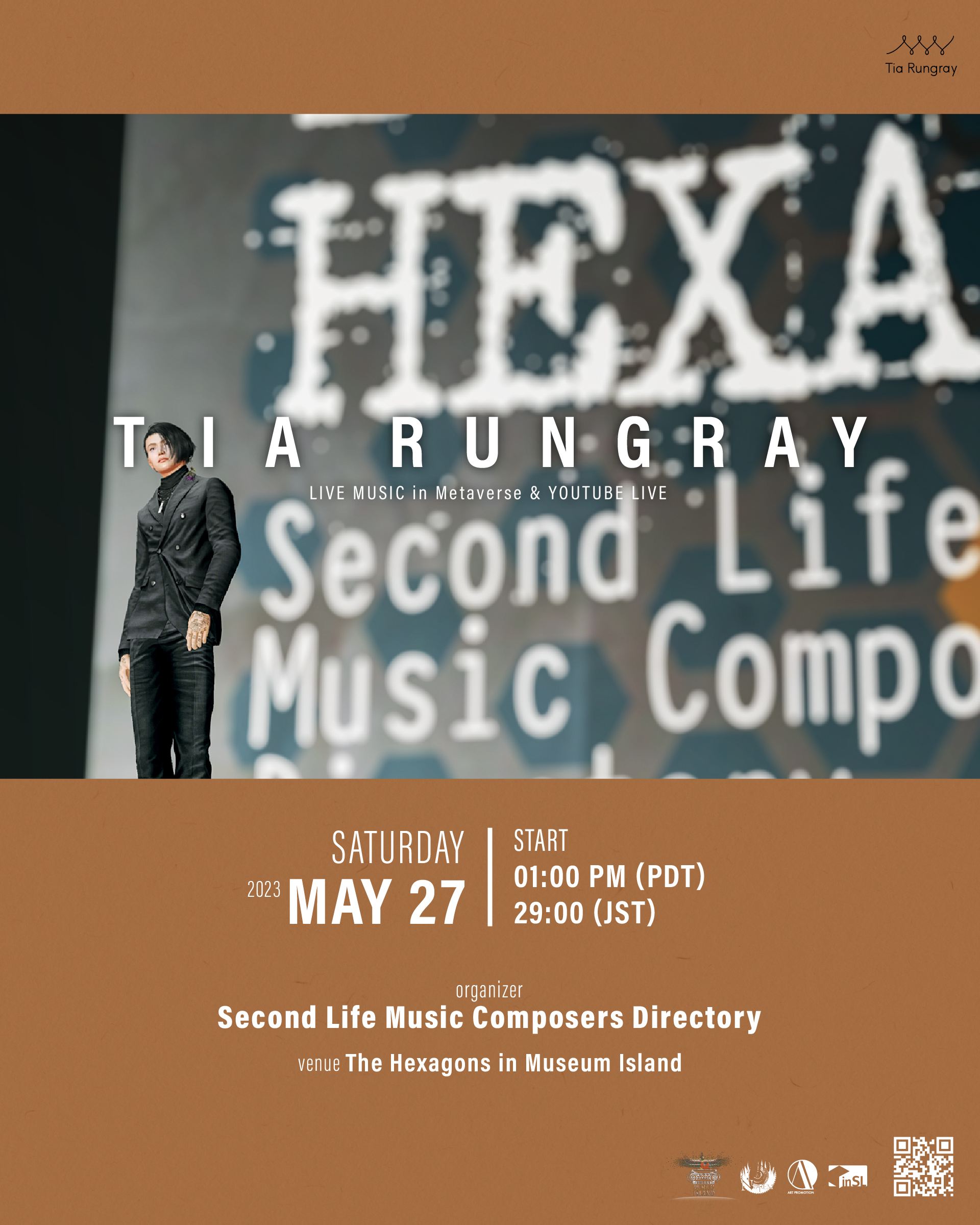 Tia Rungray Concert LIVE at Second Life Music  Composers Directory || 05-27-2023 1PM SLT